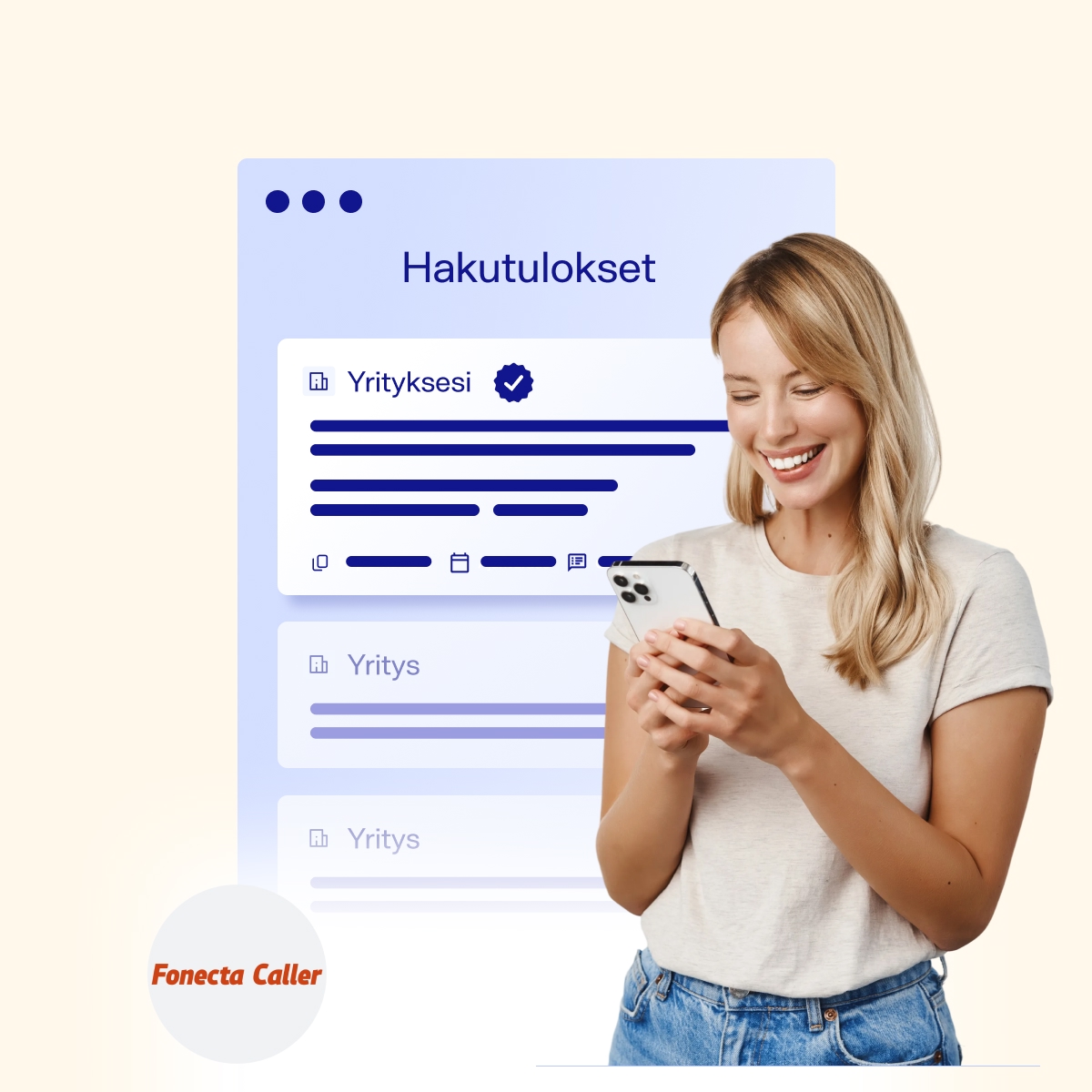 Vahvistettu profiili -leima Fonecta Calleriin